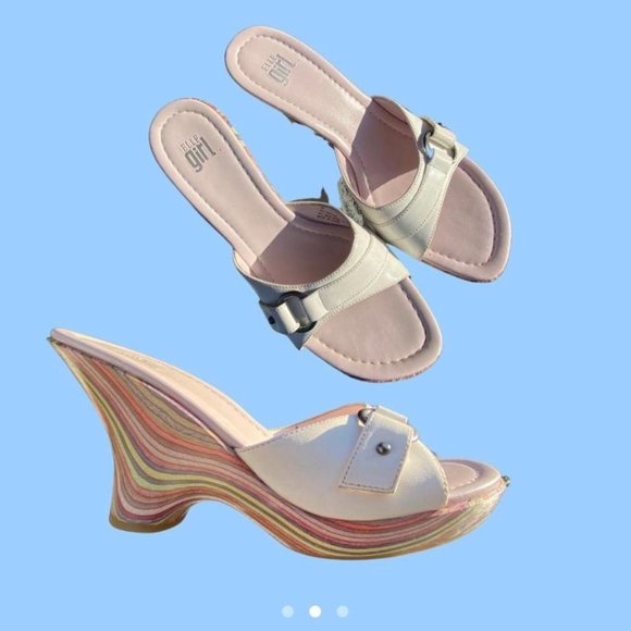 Y2K Pastel Rainbow Elle Girl Platforms Size 8 - Picture 3 of 3